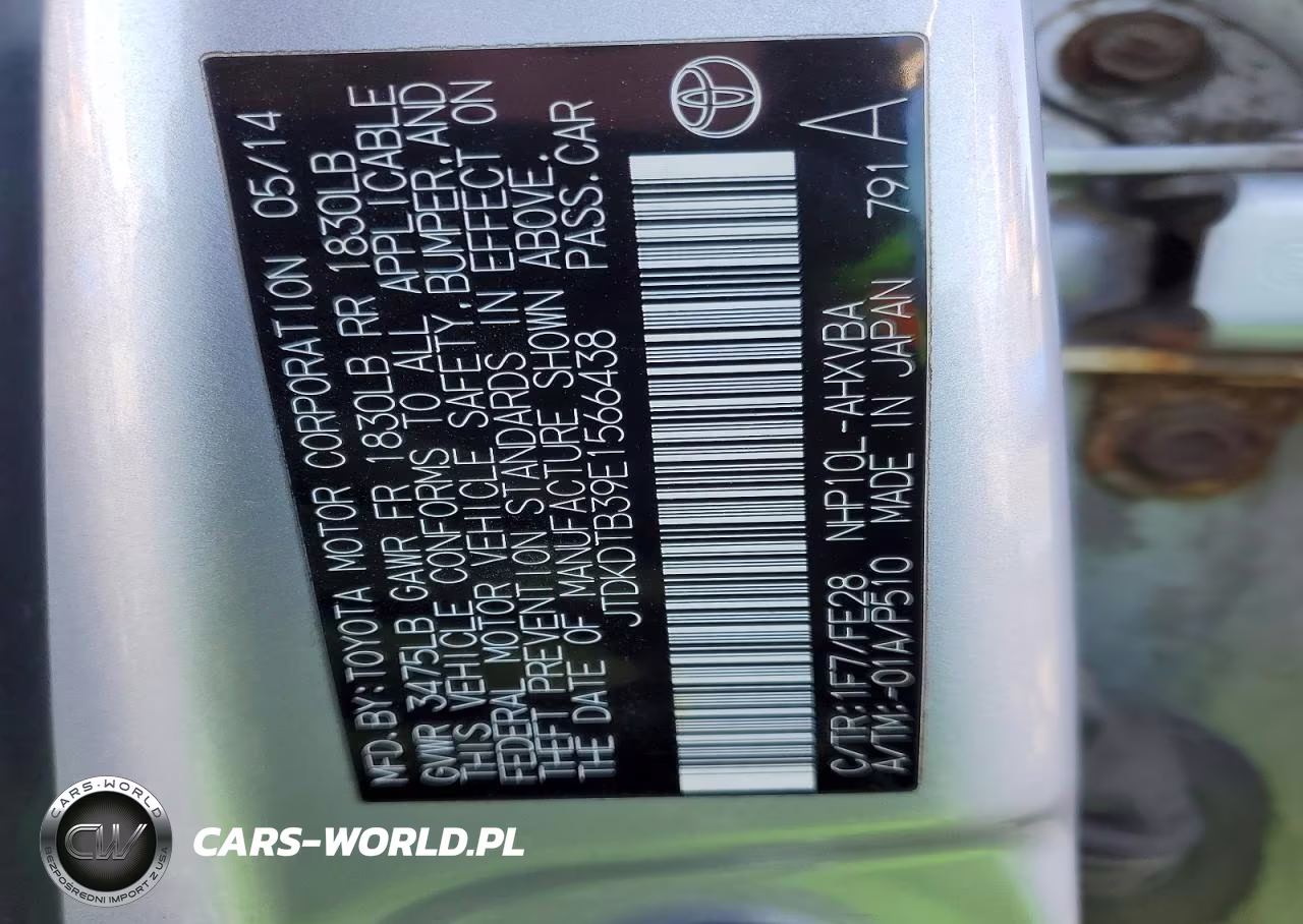 2014 Toyota Prius C VIN:JTDKDTB39E1566438 - 13