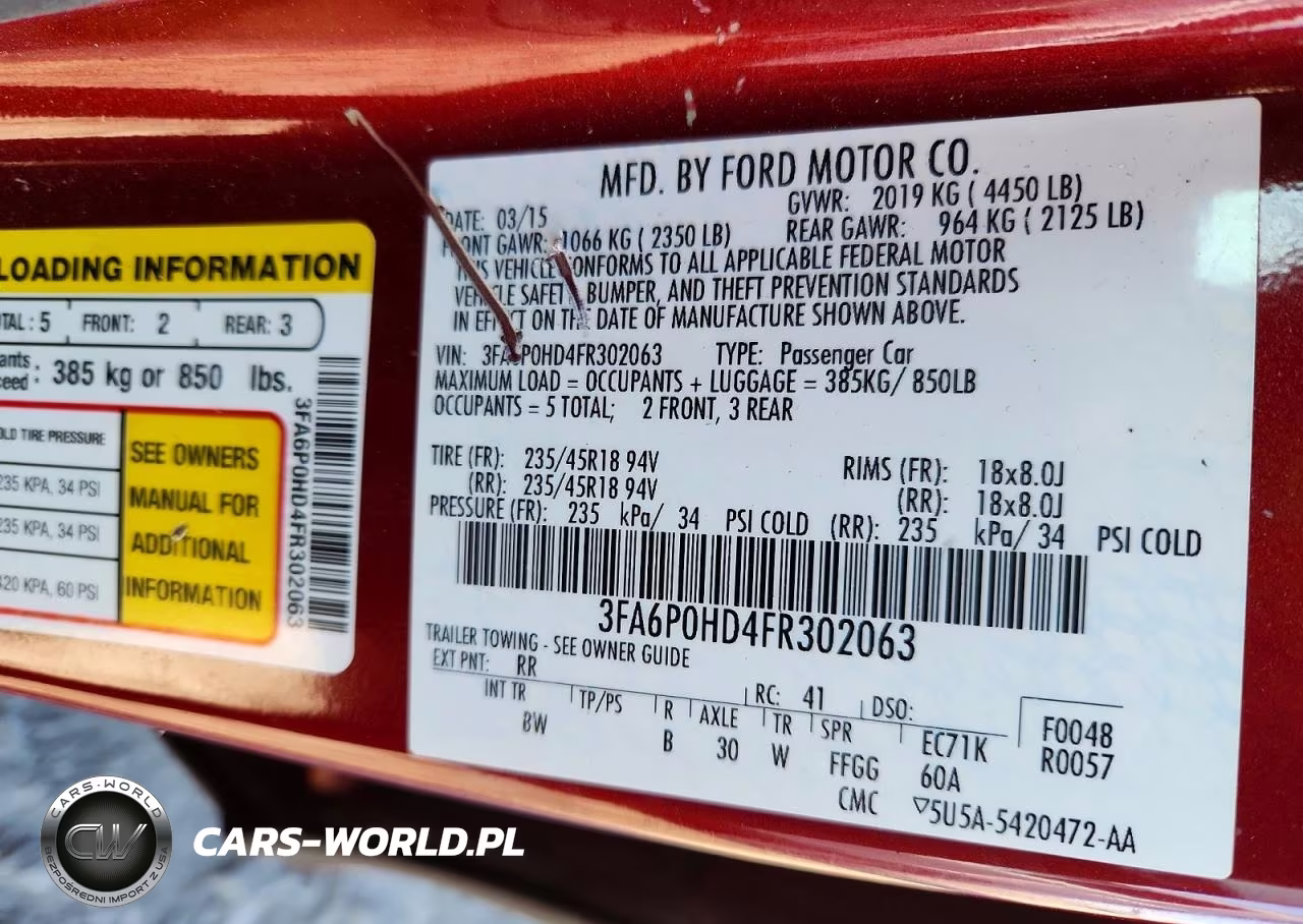 2015 Ford Fusion Se VIN:3FA6P0HD4FR302063 - 12