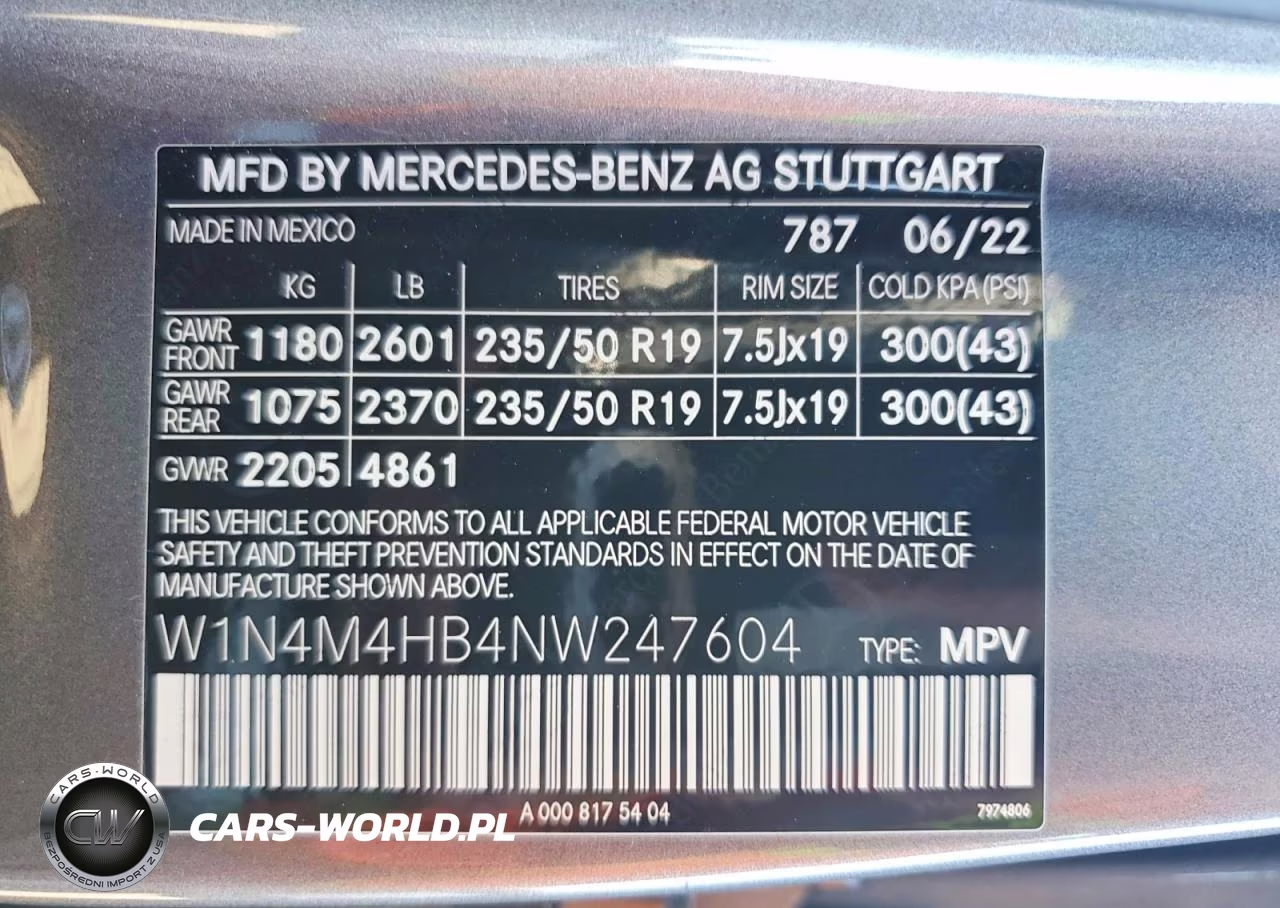 2022 Mercedes-Benz Glb 250 4Matic VIN:W1N4M4HB4NW247604 - 14