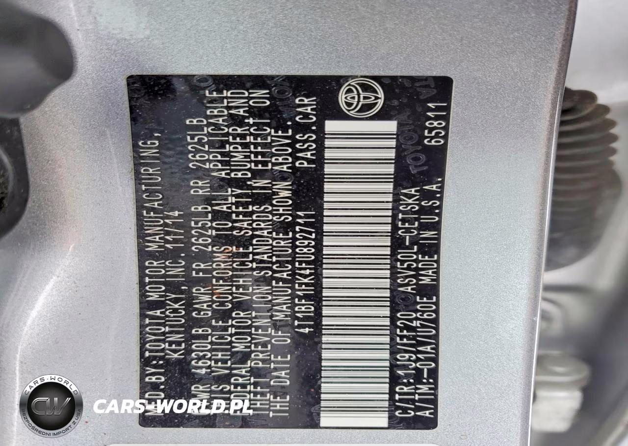 2015 Toyota Camry Le VIN:4T1BF1FK4FU892711 - 12