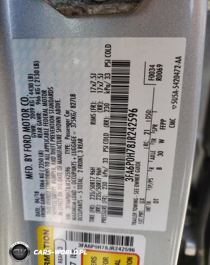 2018 Ford Fusion Se VIN:3FA6P0H78JR242596 - 12