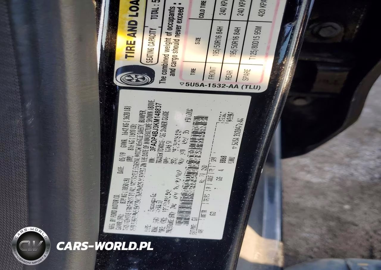 2019 Ford Fiesta Se VIN:3FADP4BJ3KM148837 - 12