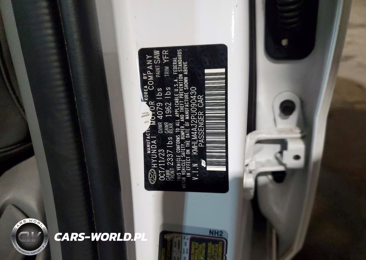 2023 Hyundai Elantra Hybrid Blue VIN:KMHLM4AJ2PU090430 - 13