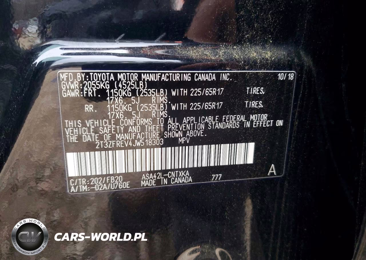 2018 Toyota Rav4 Le VIN:2T3ZFREV4JW518303 - 13