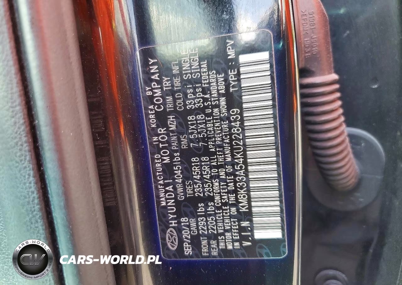 2019 Hyundai Kona Limited VIN:KM8K33A54KU228439 - 13