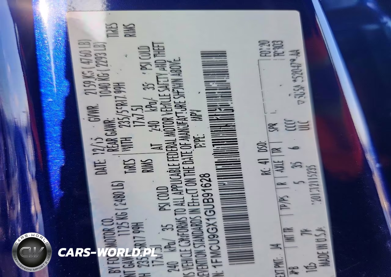 2016 Ford Escape Se VIN:1FMCU9GX1GUB91628 - 13