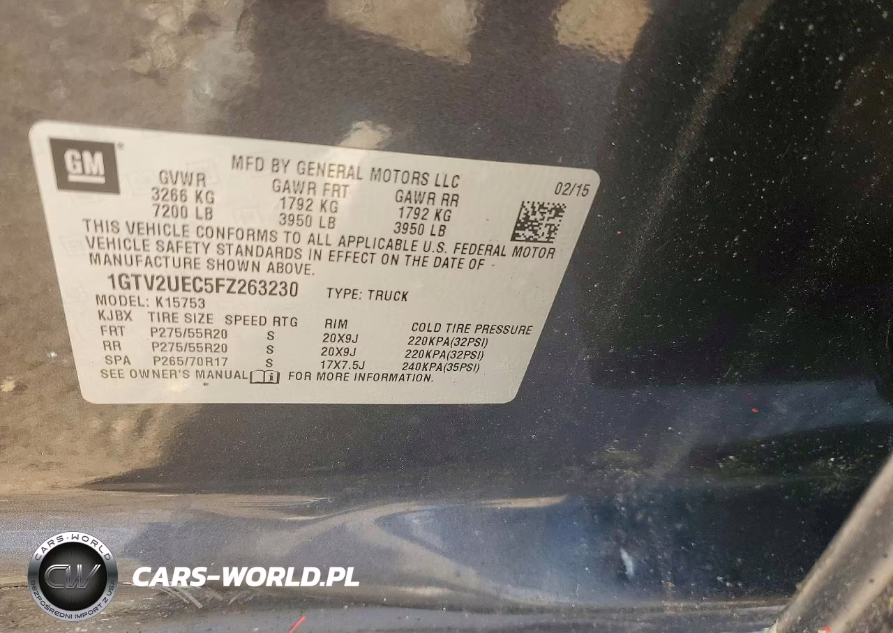 2015 GMC Sierra VIN:1GTV2UEC5FZ263230 - 12