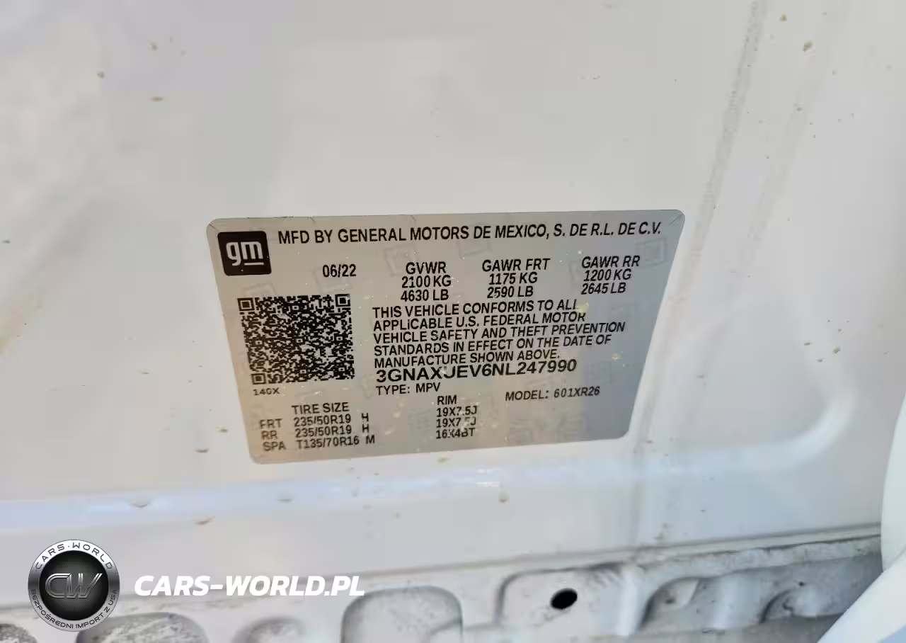 2022 Chevrolet Equinox Lt VIN:3GNAXUEV6NL247990 - 14