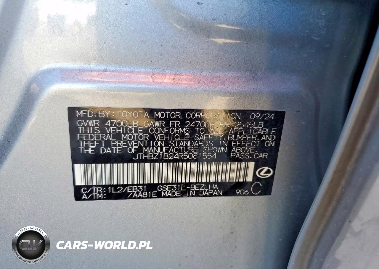 2024 Lexus Is 350 F Sport Design VIN:JTHBZ1B24R5081554 - 12