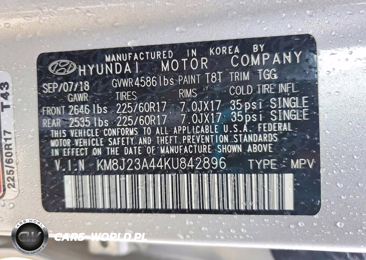 2019 Hyundai Tucson Se VIN:KM8J23A44KU842896 - 13