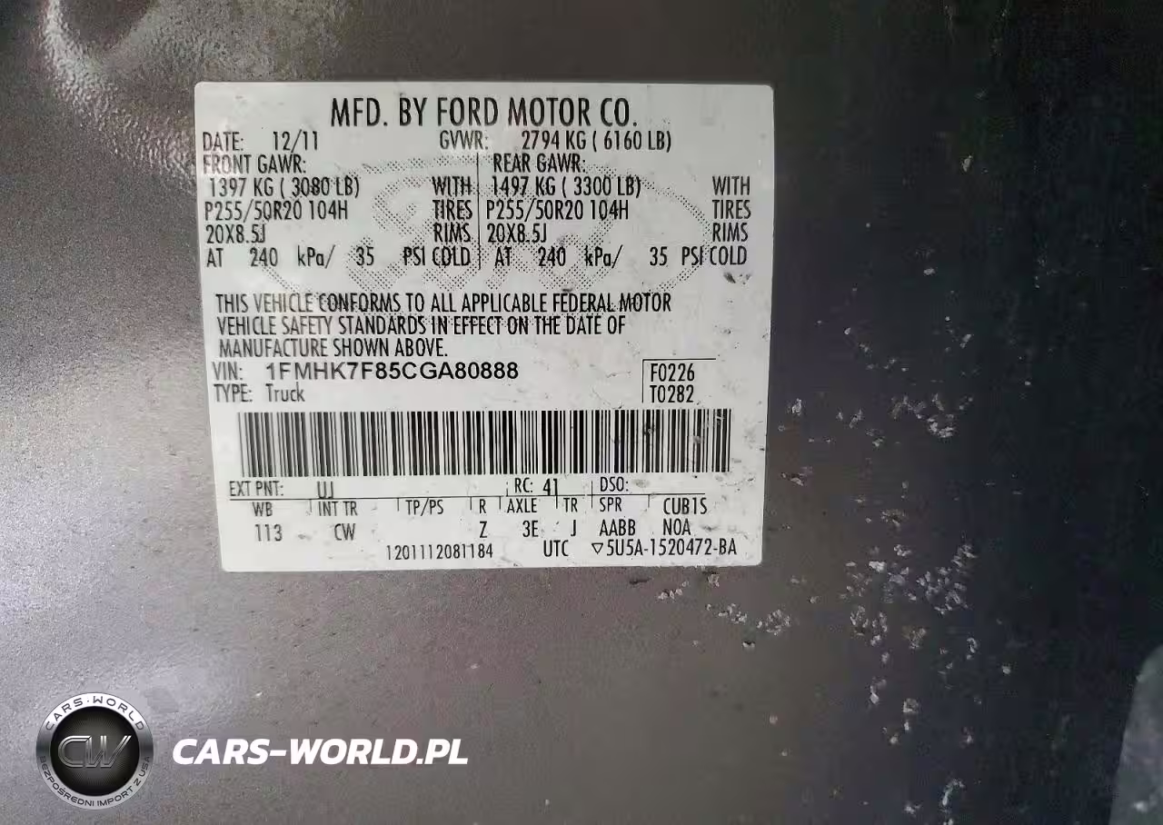 2012 Ford Explorer Limited VIN:1FMHK7F85CGA80888 - 14
