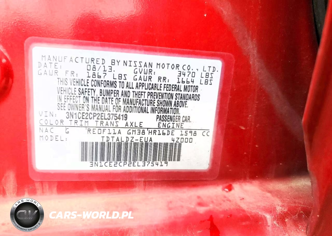 2014 Nissan Versa Note S VIN:3N1CE2CP2EL375419 - 13
