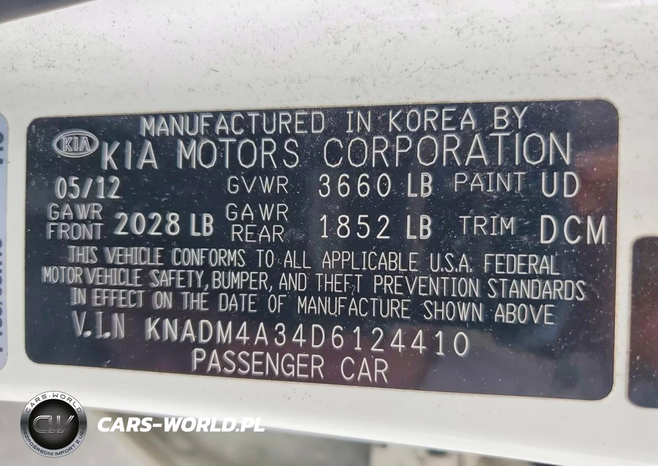 2013 Kia Rio Lx VIN:KNADM4A34D6124410 - 12