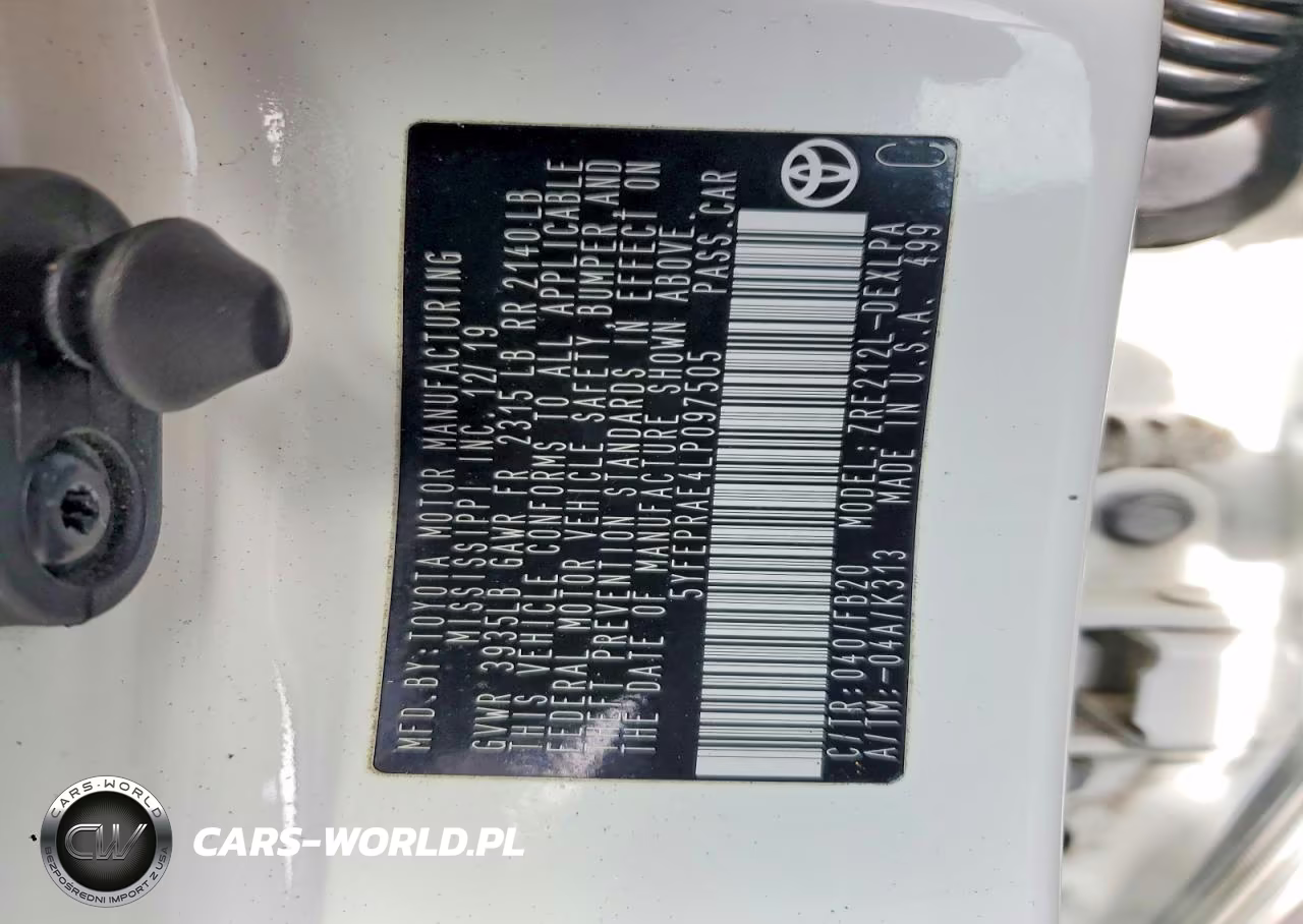 2020 Toyota Corolla Le VIN:5YFEPRAE4LP097505 - 12