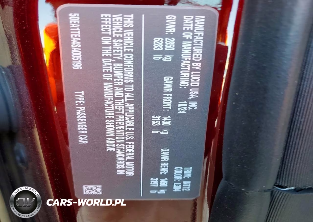 2025 Lucid Motors Air Touring VIN:50EA1TEA4SA005196 - 12