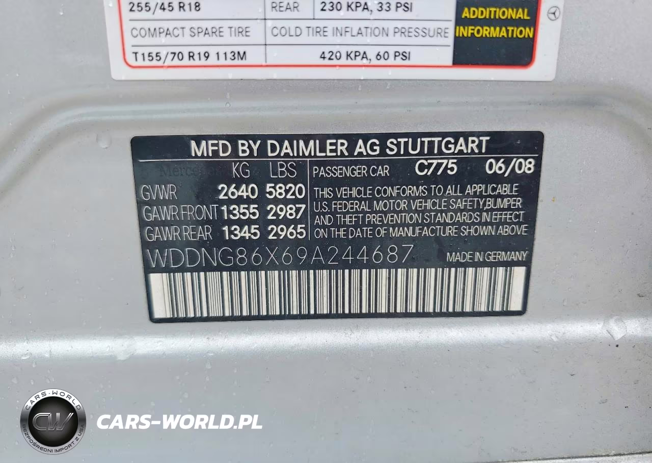 2009 Mercedes-Benz S 550 4Matic VIN:WDDNG86X69A244687 - 12
