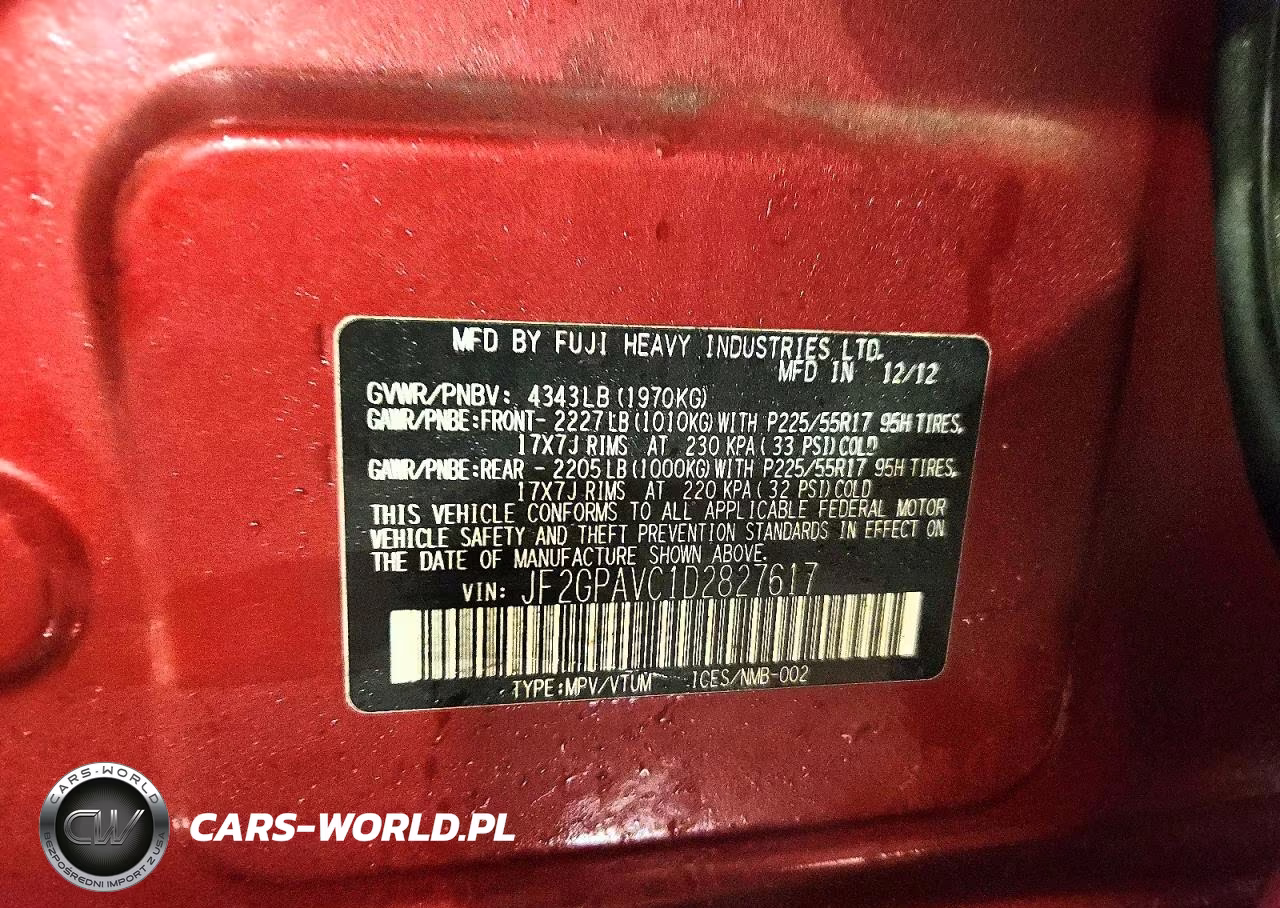 2013 Subaru Xv Crosstrek 2.0 Premium VIN:JF2GPAVC1D2827617 - 12