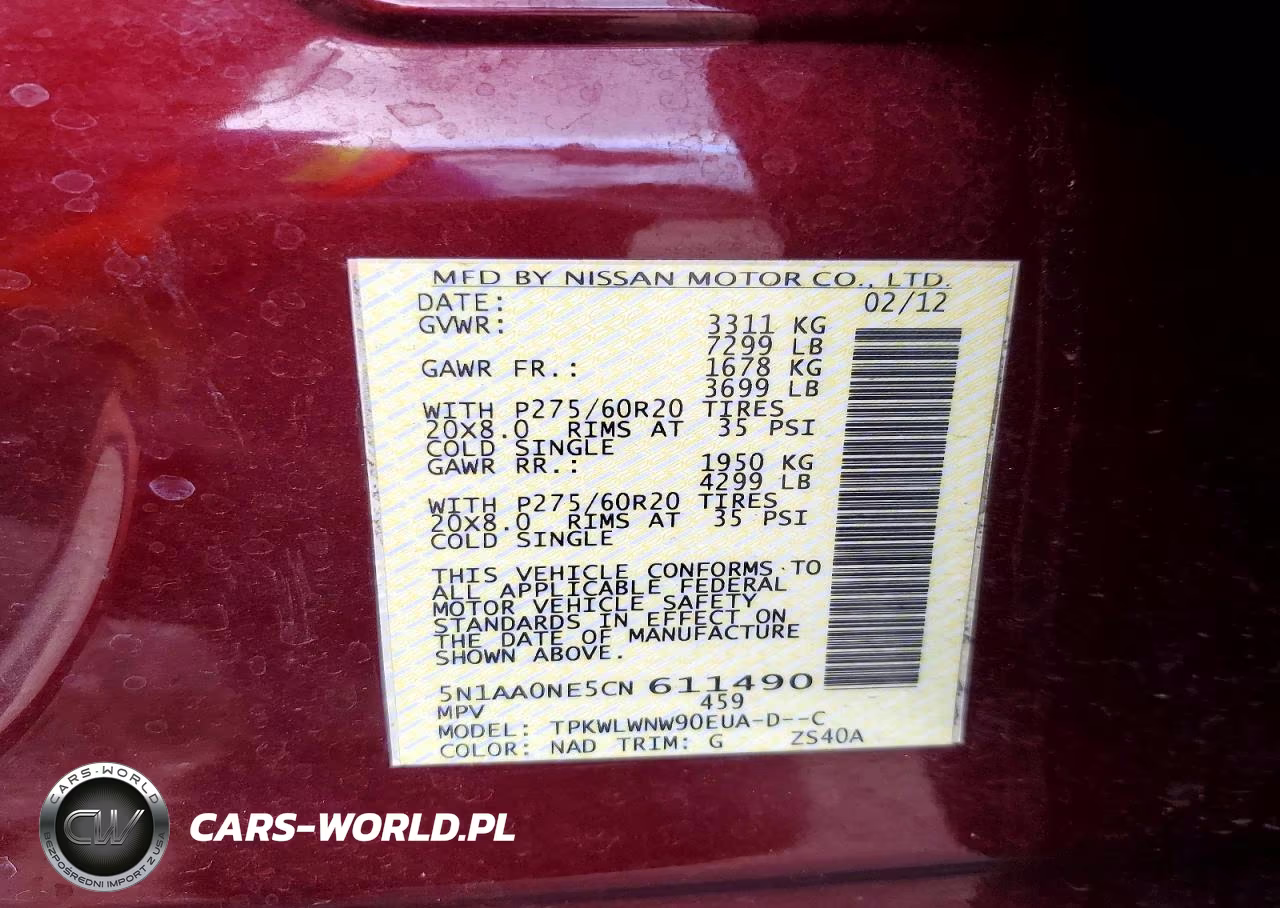 2012 Niss Armada Platinum VIN:5N1AA0NE5CN611490 - 14