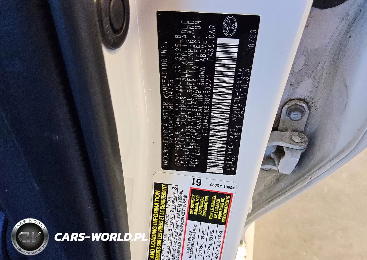 2025 Toyota Camry Le VIN:4T1DAACK6SU150221 - 12