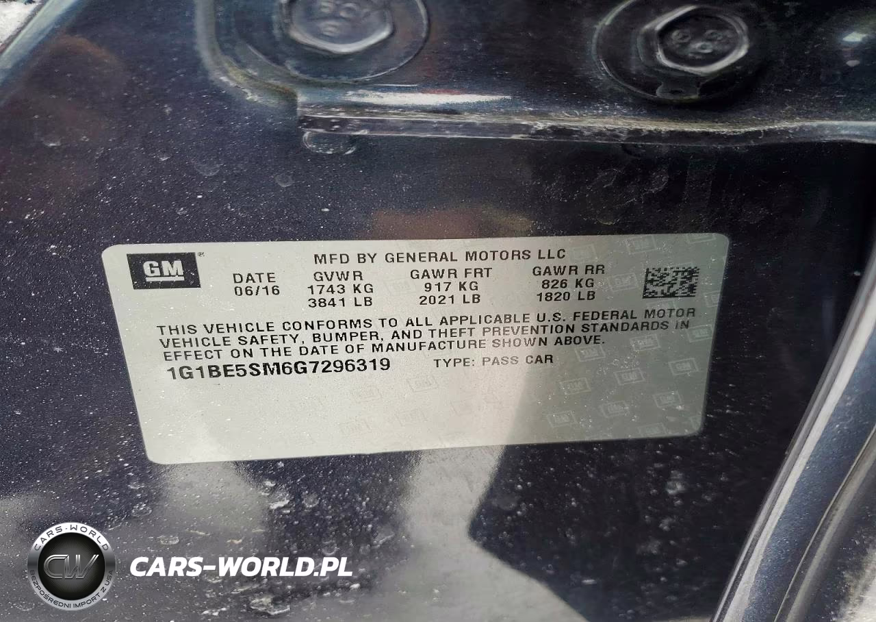2016 Chevrolet Cruze Lt VIN:1G1BE5SM6G7296319 - 12
