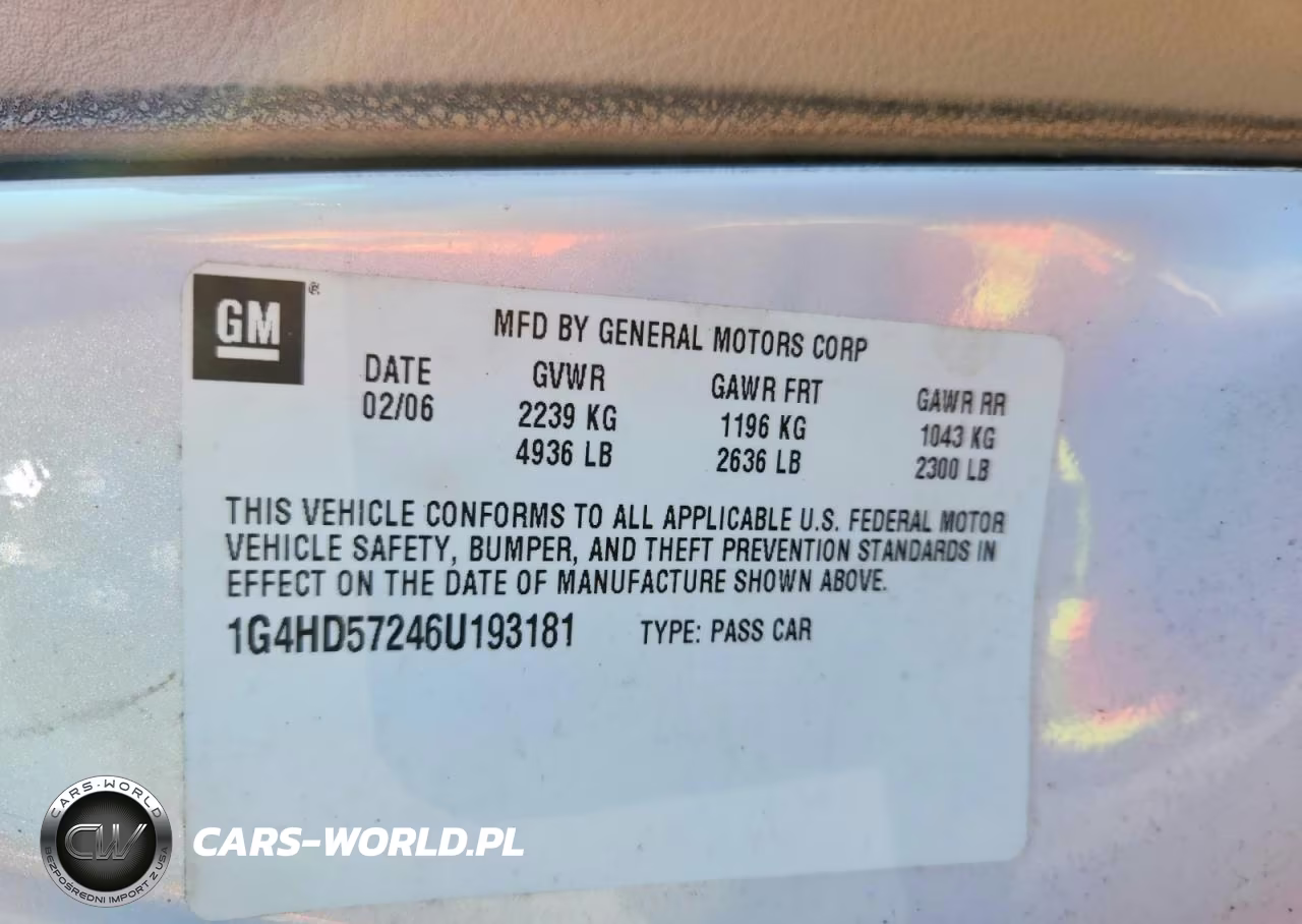 2006 Buick Lucerne Cxl VIN:1G4HD57246U193181 - 12