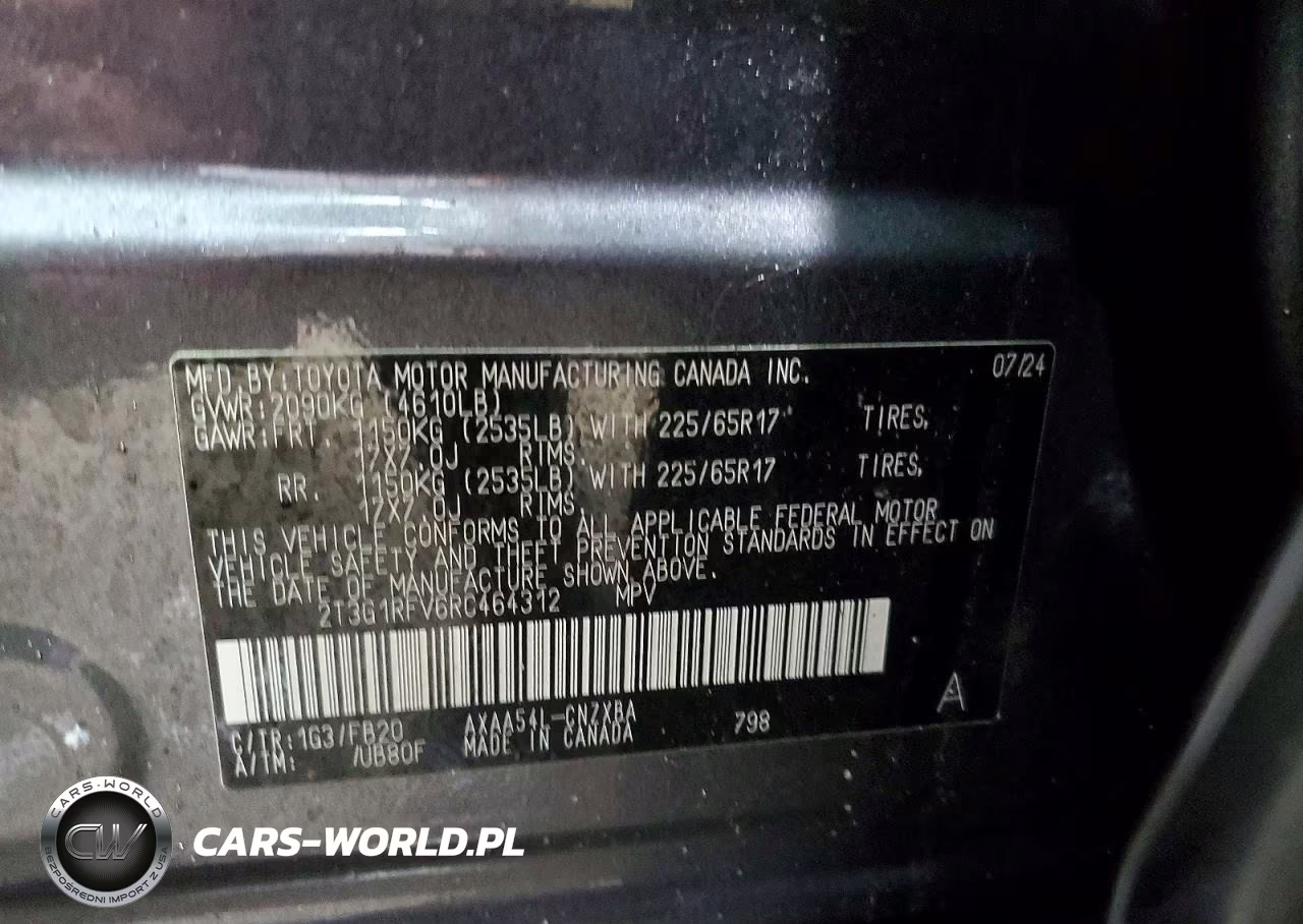 2024 Toyota Rav4 Le VIN:2T3G1RFV6RC464312 - 14