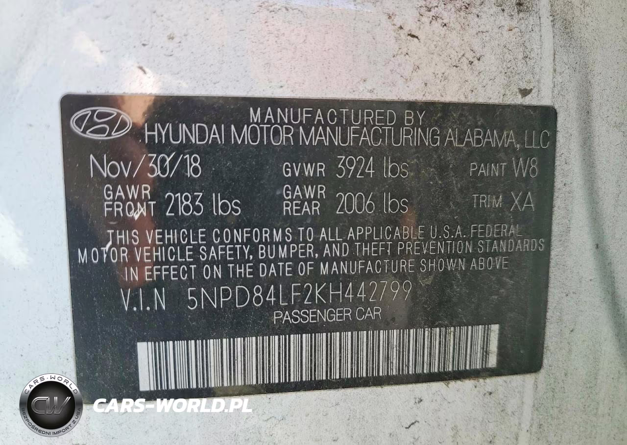 2019 Hyundai Elantra Sel VIN:5NPD84LF2KH442799 - 12