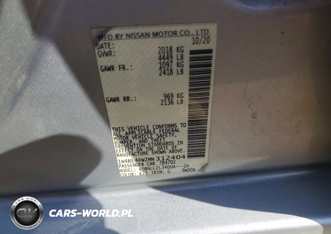 2021 Nissan Altima Platinum VIN:1N4BL4FW2MN312404 - 12