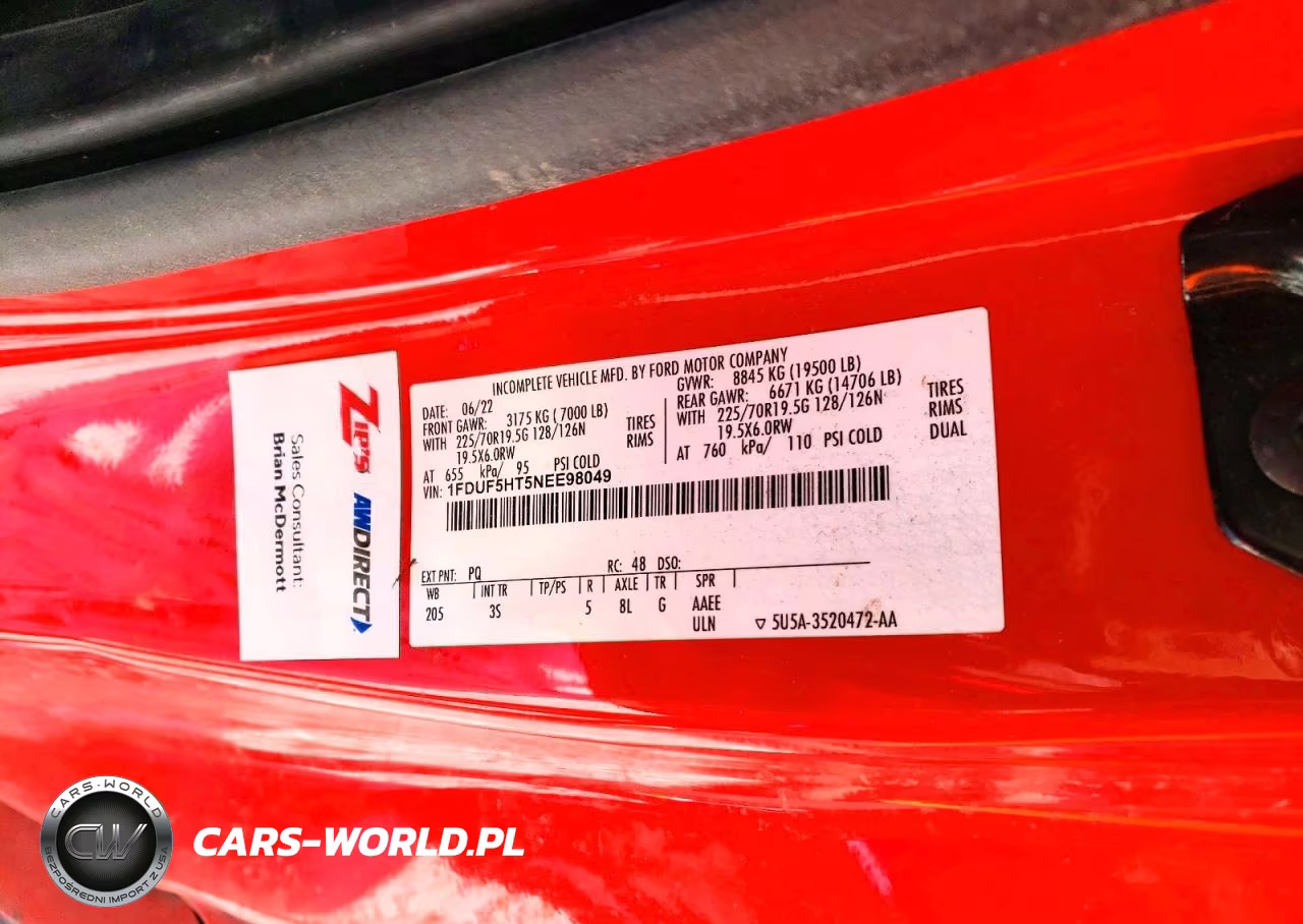 2022 Ford F550 Super Duty Rollback Truck VIN:1FDUF5HT5NEE98049 - 12