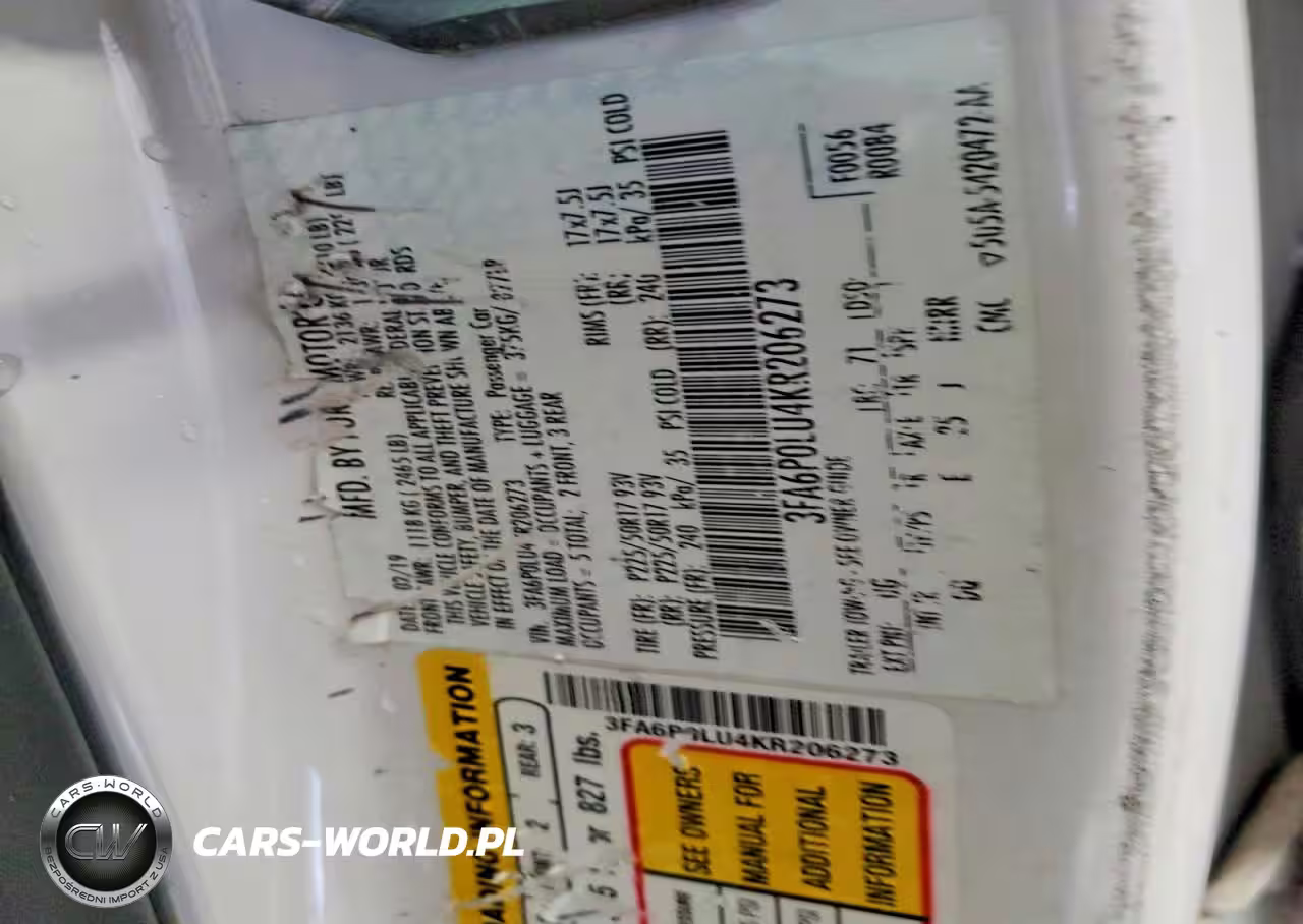 2019 Ford Fusion Se VIN:3FA6P0LU4KR206273 - 12