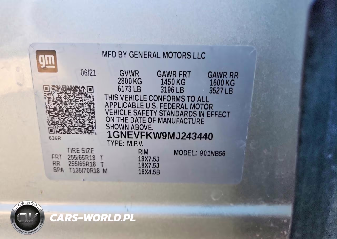 2021 Chevrolet Traverse Ls VIN:1GNEVFKW9MJ243440 - 13