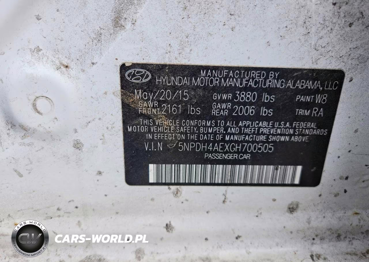 2016 Hyundai Elantra Se VIN:5NPDH4AEXGH700505 - 12