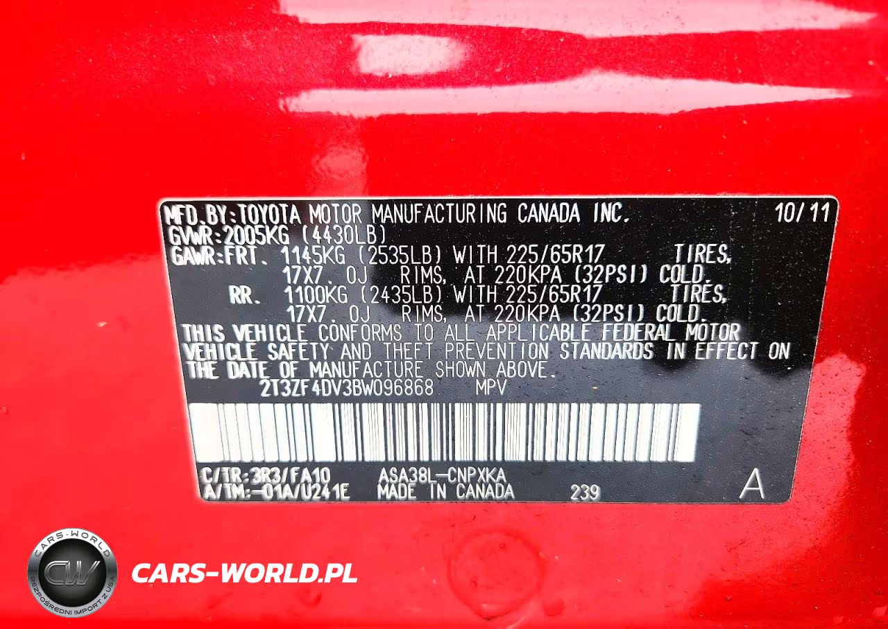 2011 Toyota Rav4 VIN:2T3ZF4DV3BW096868 - 13