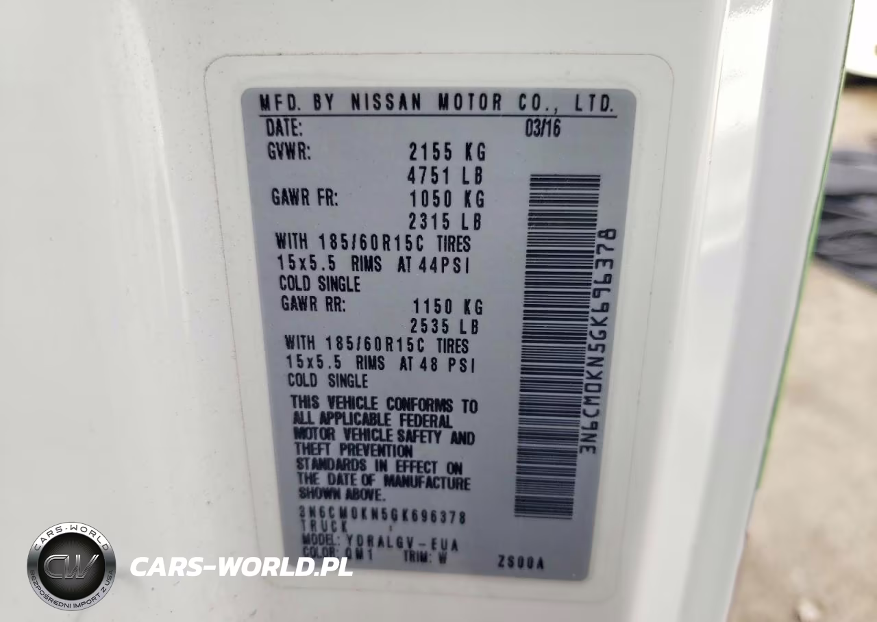 2016 Niss Nv200 Sv VIN:3N6CM0KN5GK696378 - 12