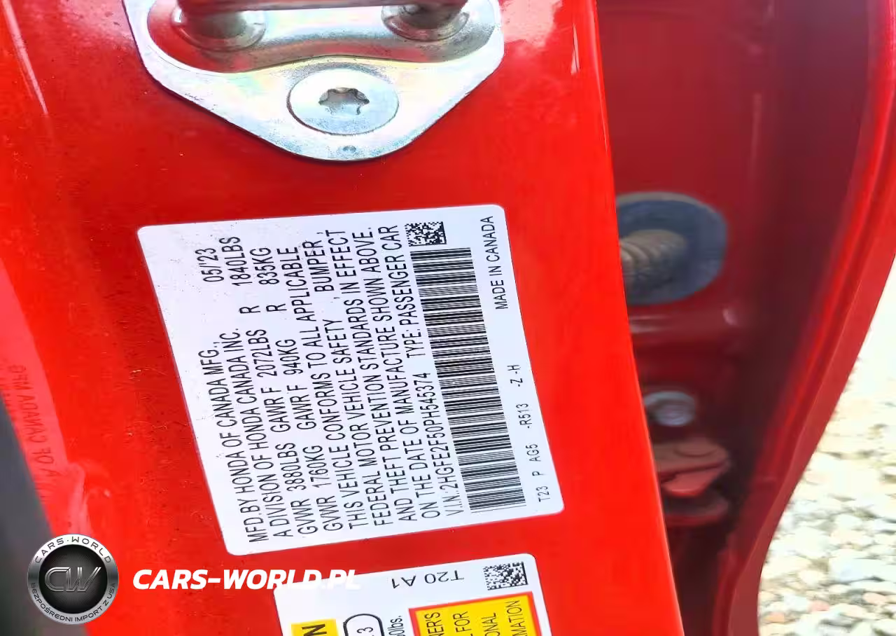 2023 Honda Civic Sport VIN:2HGFE2F50PH545374 - 12