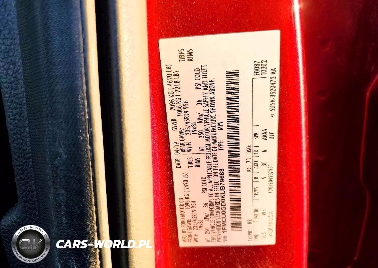 2019 Ford Escape Se VIN:1FMCU0GD0KUB79688 - 13
