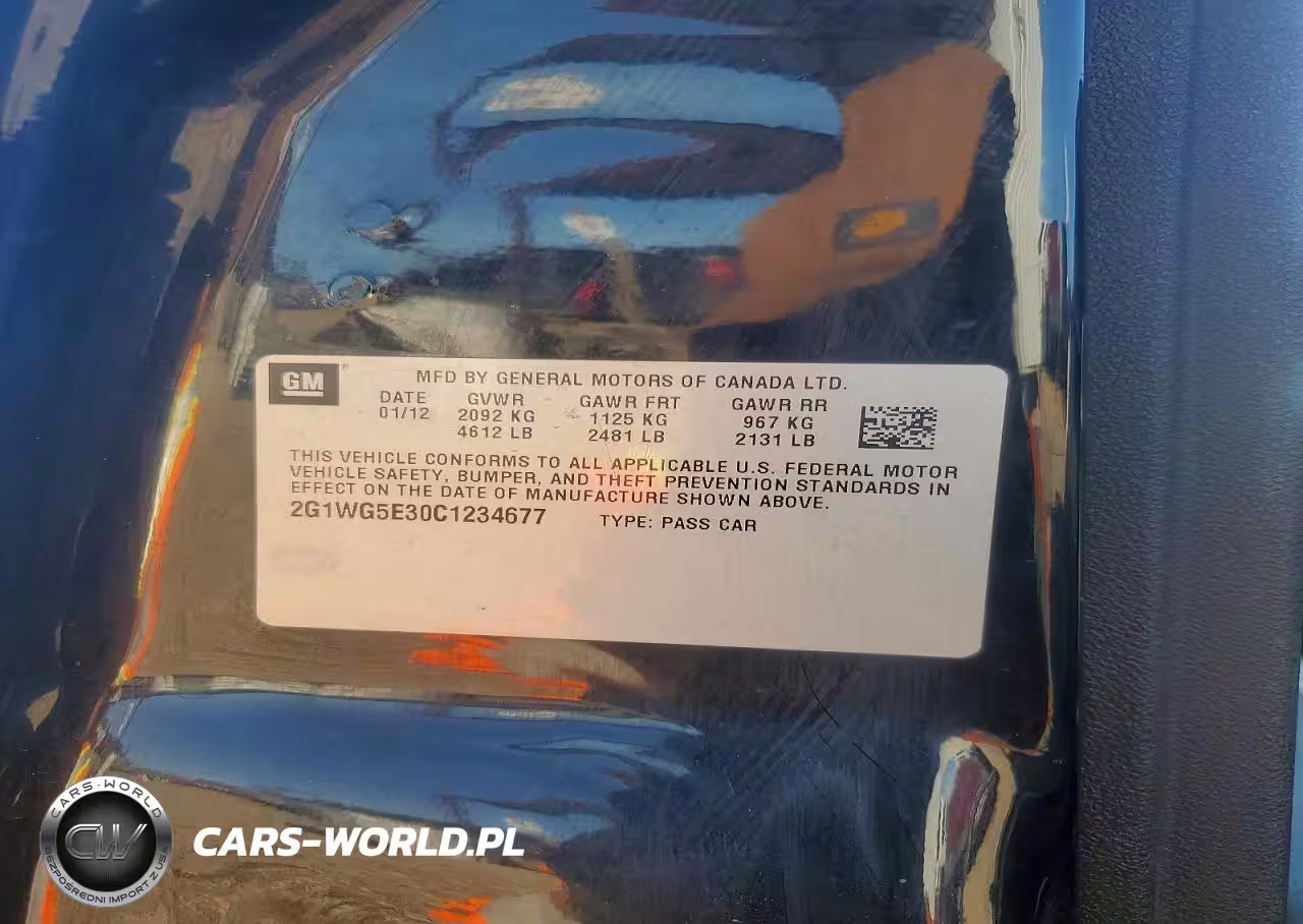 2012 Chevrolet Impala Lt VIN:2G1WG5E30C1234677 - 12
