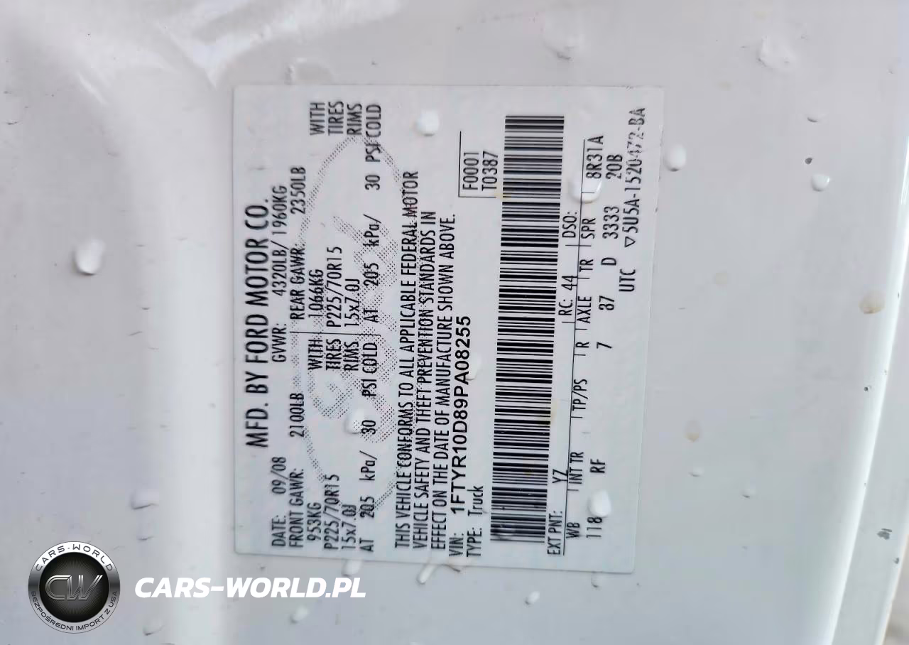2009 Ford Ranger VIN:1FTYR10D89PA08255 - 13