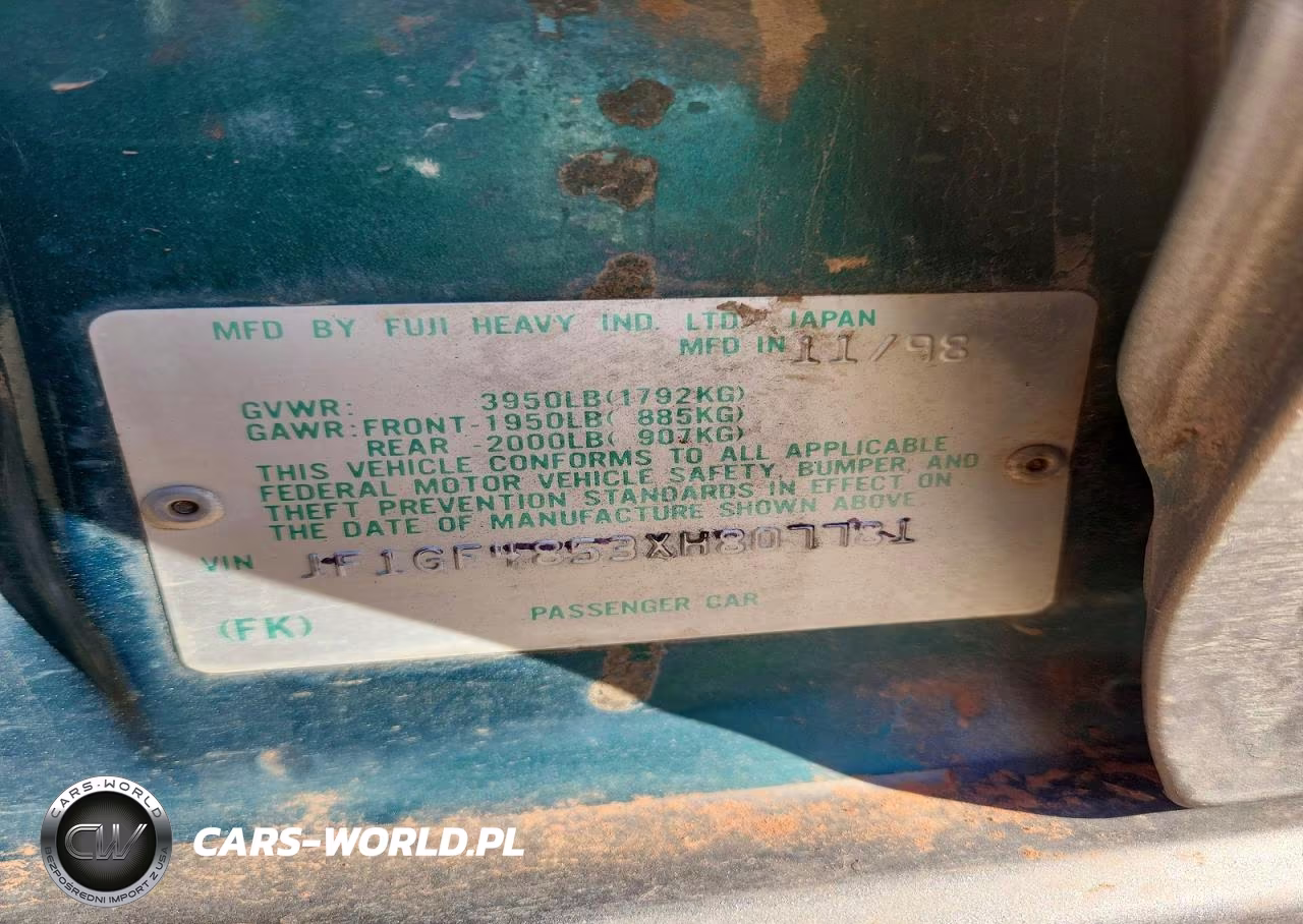 1999 Subaru Impreza Outback Sport VIN:JF1GF4853XH807781 - 12