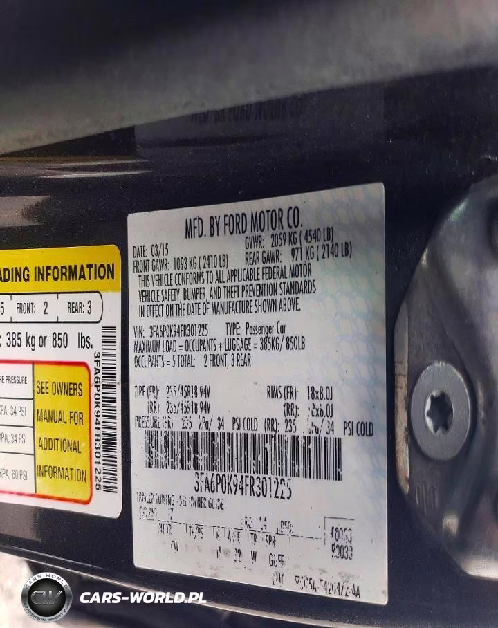 2015 Ford Fusion Titanium VIN:3FA6P0K94FR301225 - 12