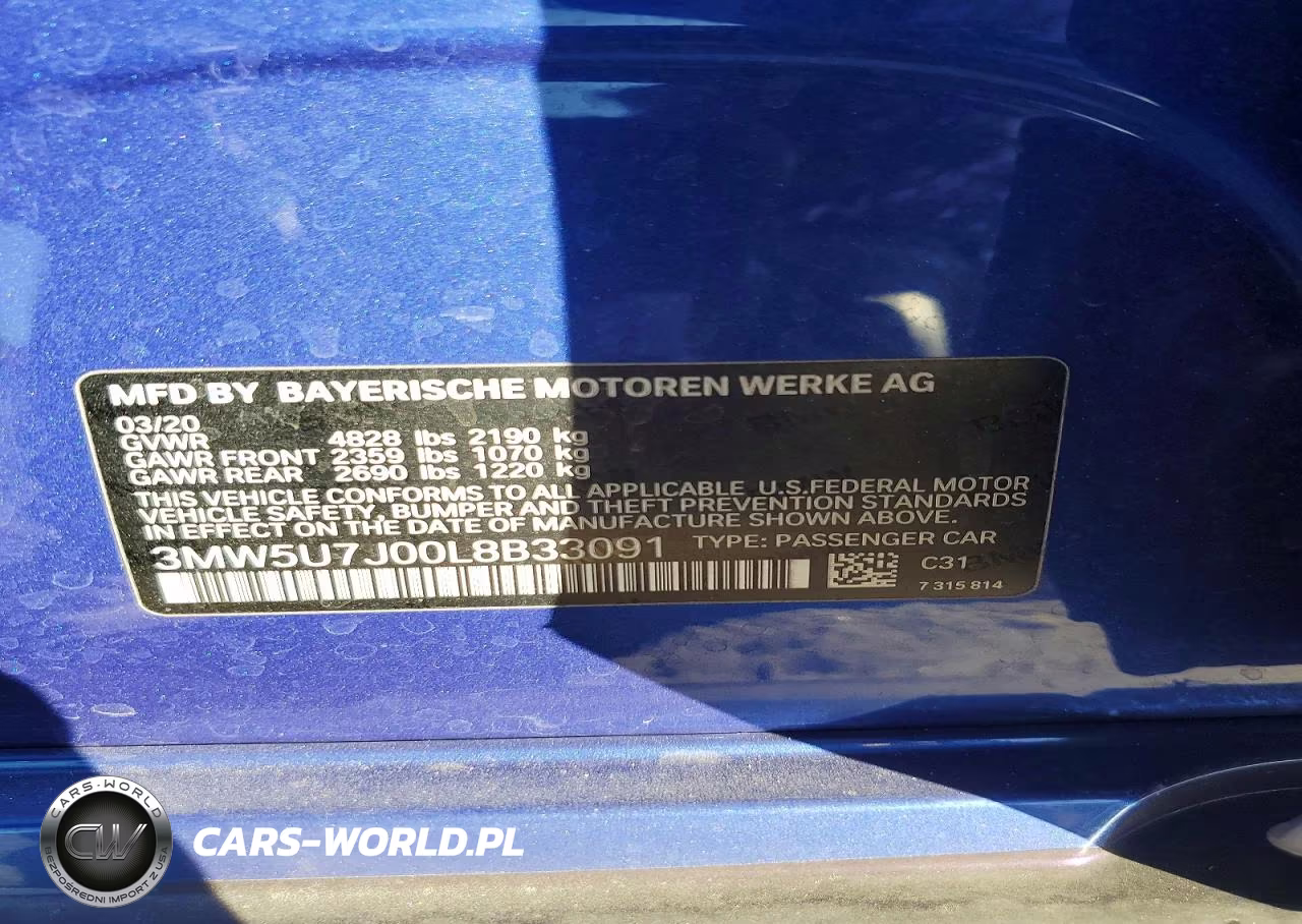 2020 BMW M340I VIN:3MW5U7J00L8B33091 - 12