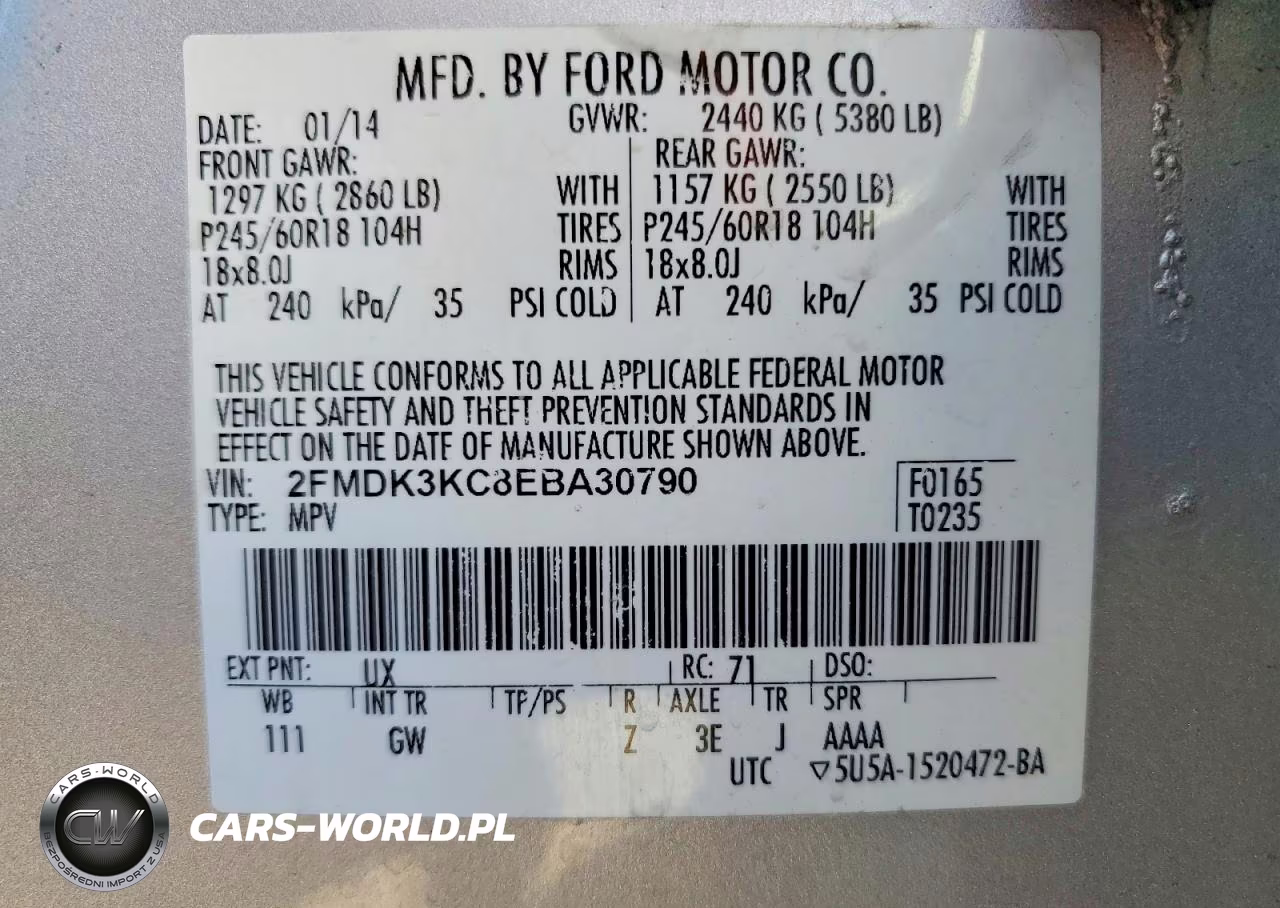 2014 Ford Edge Limited VIN:2FMDK3KC8EBA30790 - 13
