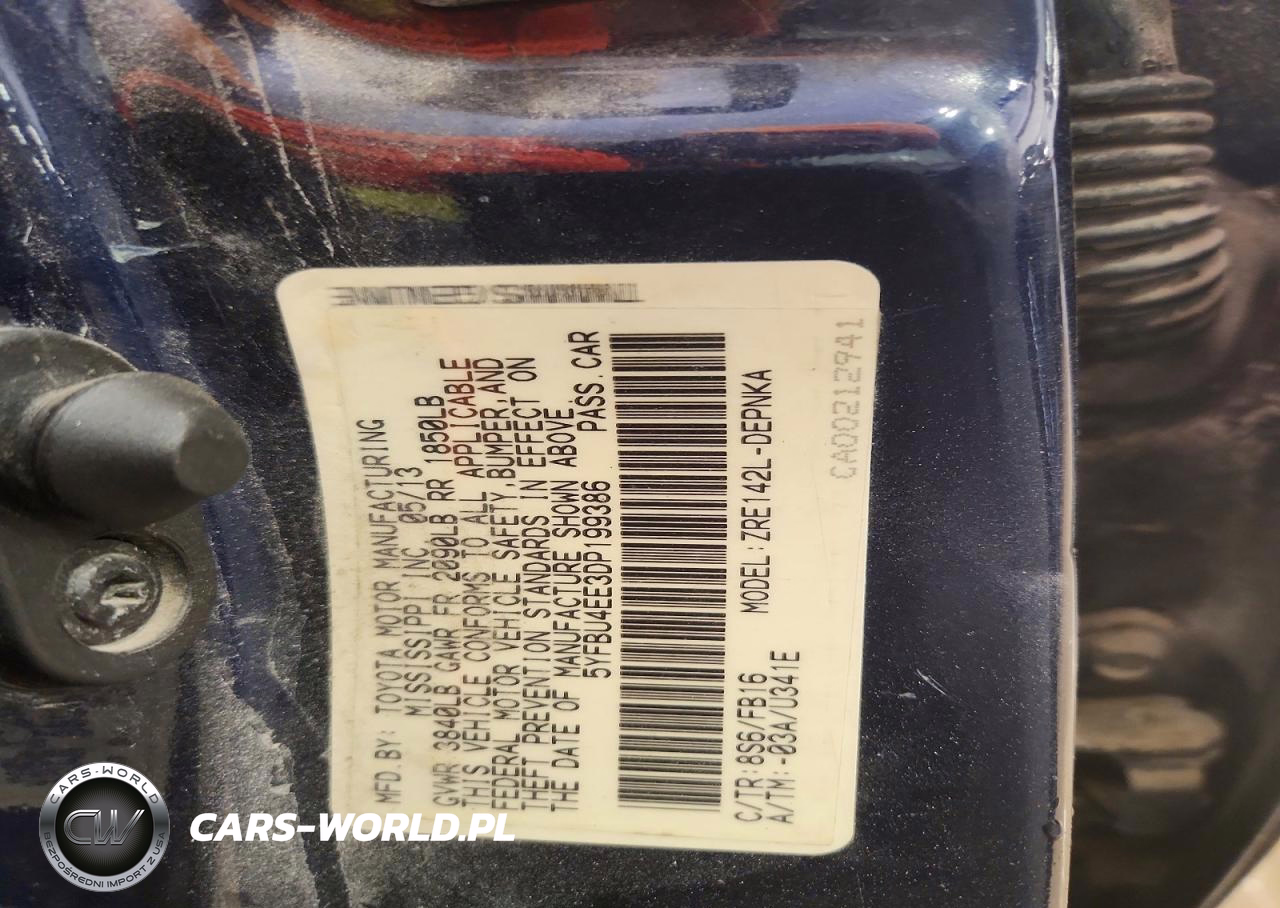 2013 Toyota Corolla Base VIN:5YFBU4EE3DP199386 - 13