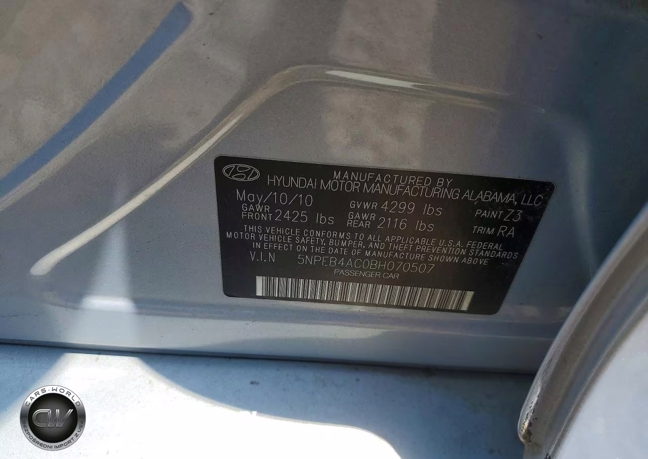 2011 Hyundai Sonata Gls VIN:5NPEB4AC0BH070507 - 12