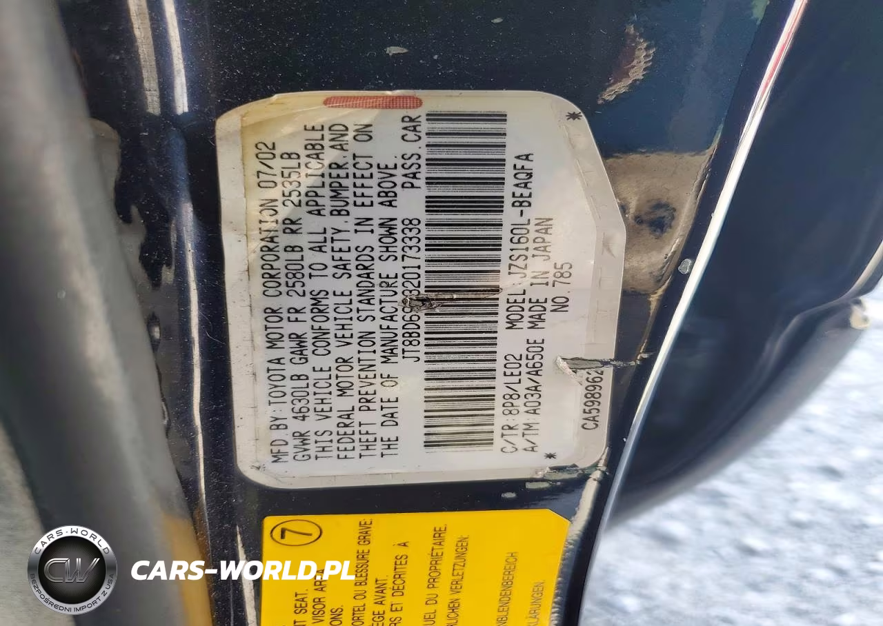 2002 Lexus Gs 300 VIN:JT8BD69S320173338 - 12