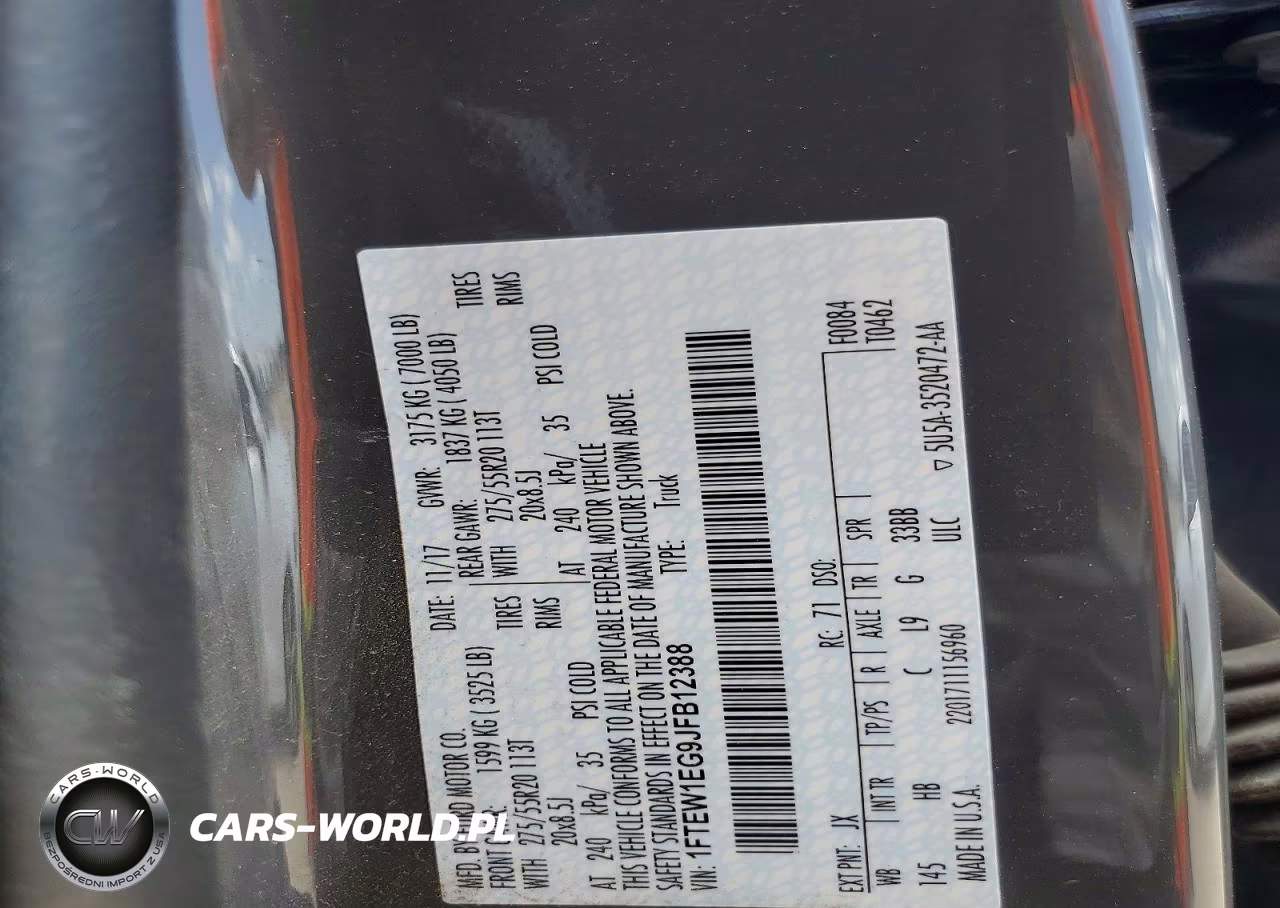 2018 Ford F150 Supercrew VIN:1FTEW1EG9JFB12388 - 13