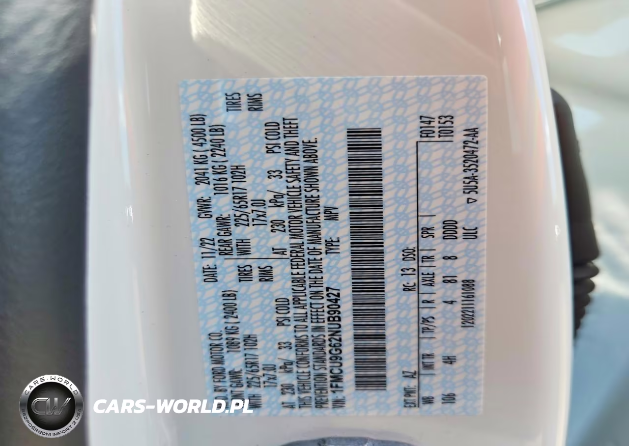 2022 Ford Escape Se VIN:1FMCU9G62NUB90427 - 14