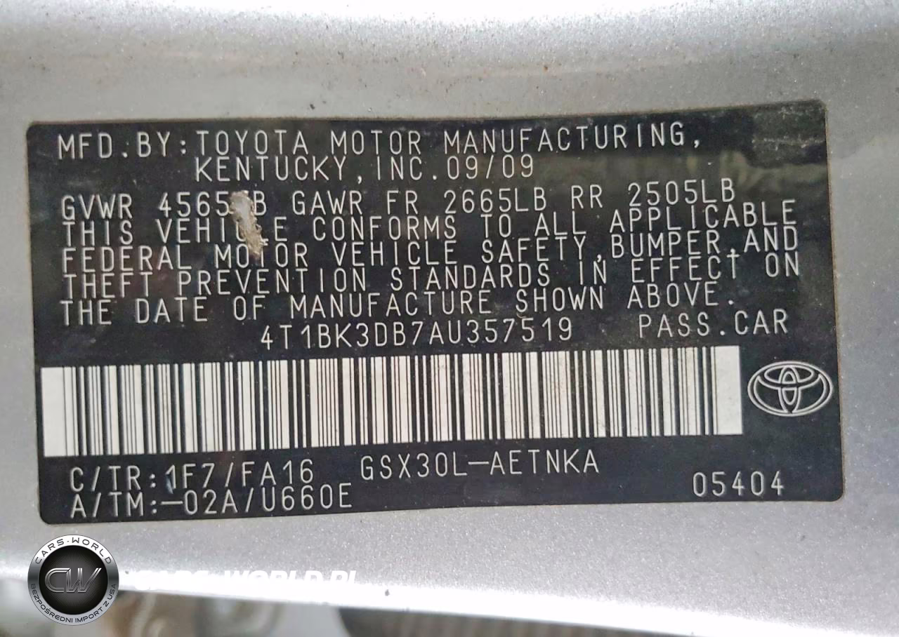 2010 Toyota Avalon Xl VIN:4T1BK3DB7AU357519 - 12