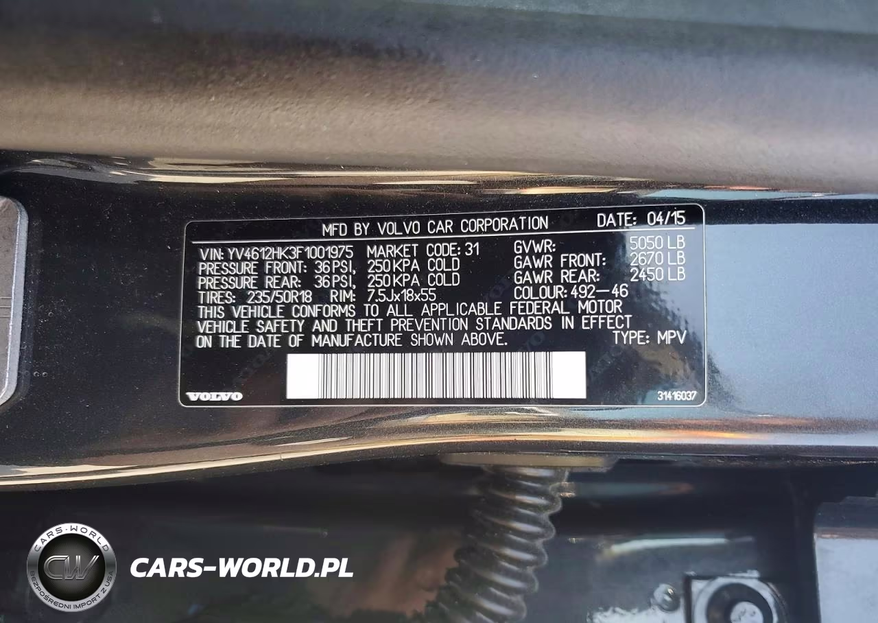 2015 Volvo V60 Cross Country Premier VIN:YV4612HK3F1001975 - 14