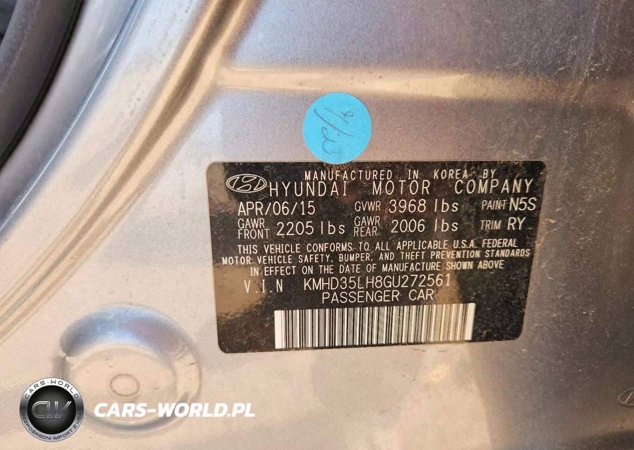 2016 Hyundai Elantra Gt Base VIN:KMHD35LH8GU272561 - 13